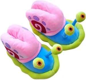 Cartoon snail cotton shoes home parent-child slippers cute snail creative slippers Home Plush Shoes Indoor Cozy Flat Slides Furry Warm Cotton Slipper Girl