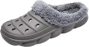 CERYTHRINA Mens Womens Lined Clogs Breathable House Slippers Warm Lining Indoor Outdoor Garden Clog Winter Slippers Home Footwear