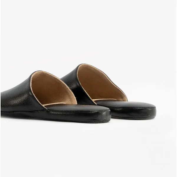 Chaleur MATTEO Mens Luxury Slipper Travel Set Black