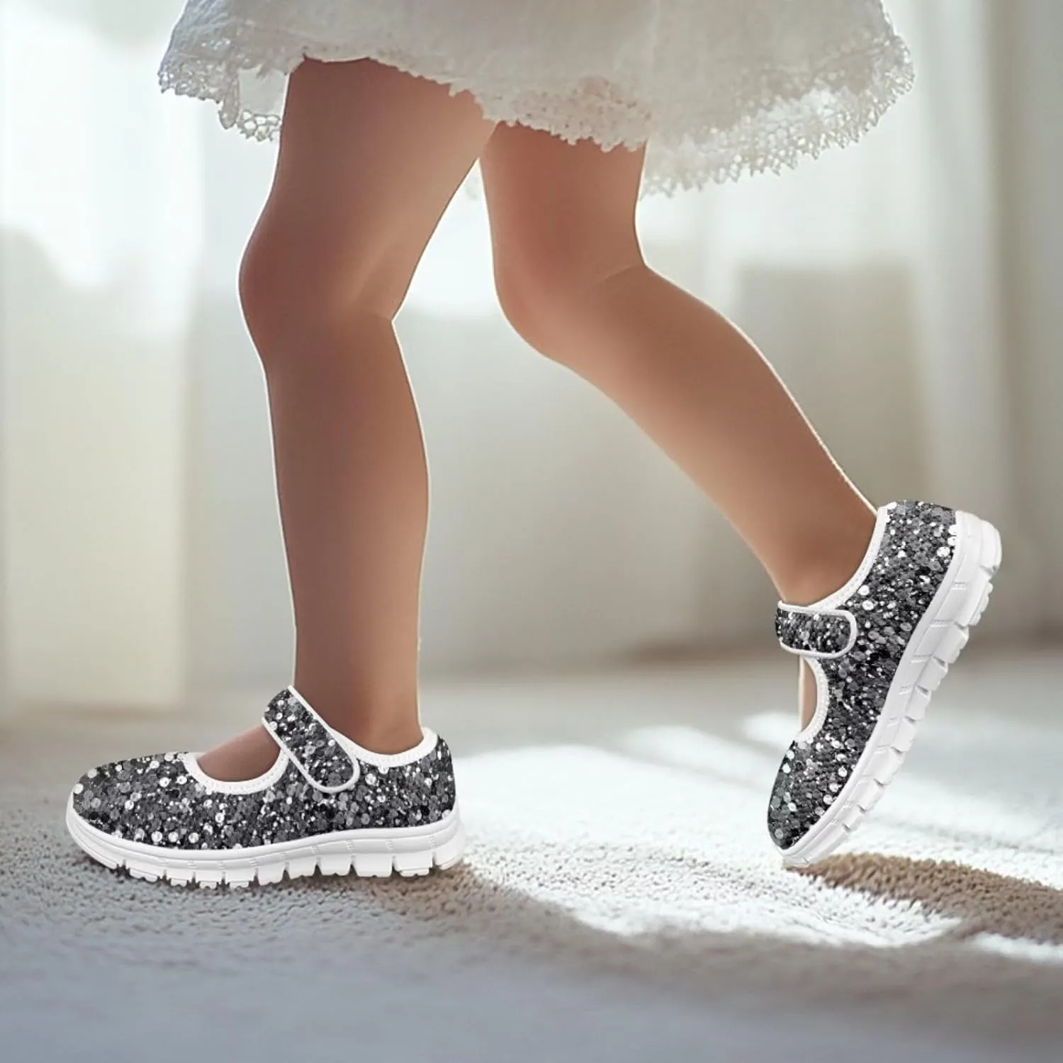 chaqlin Kids Casual Shoes Boys Girls Lightweight Running Walking Flat Mary Jane Shoes Breathable Non Slip Sports Sneakers for School