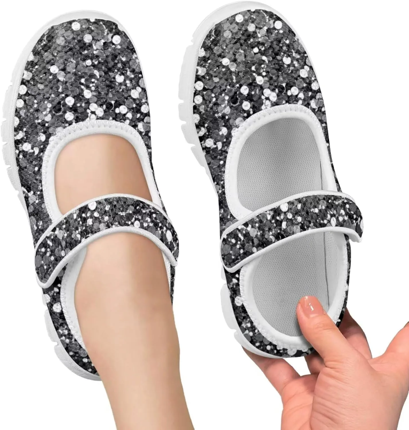chaqlin Kids Casual Shoes Boys Girls Lightweight Running Walking Flat Mary Jane Shoes Breathable Non Slip Sports Sneakers for School