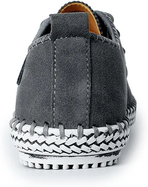 ChicWind Men's Casual Suede Leather Sneaker Breathable Walking Shoes Flat