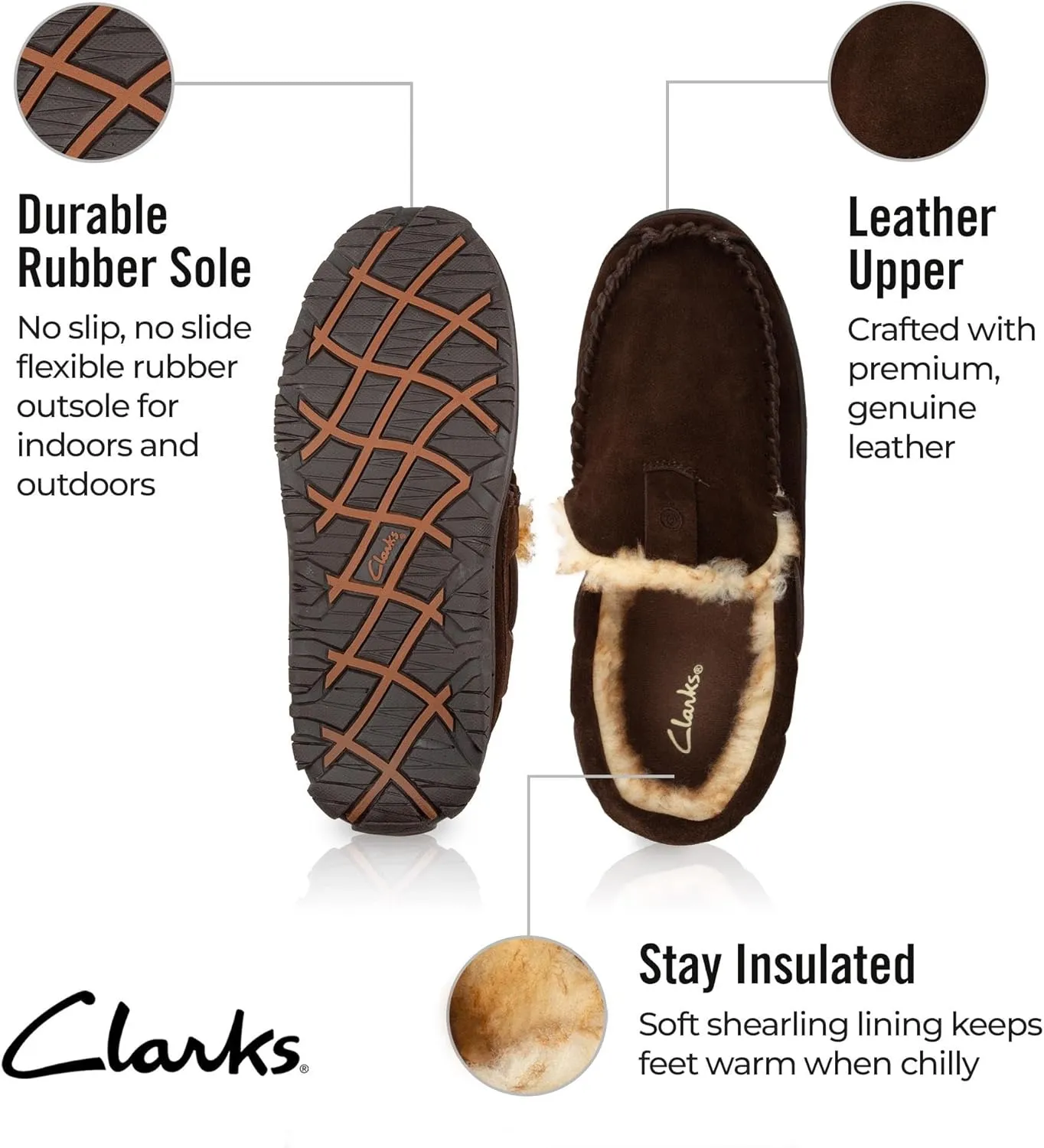 Clarks Men's Clarks, Venetian Moccasin Faux Fur Slipper