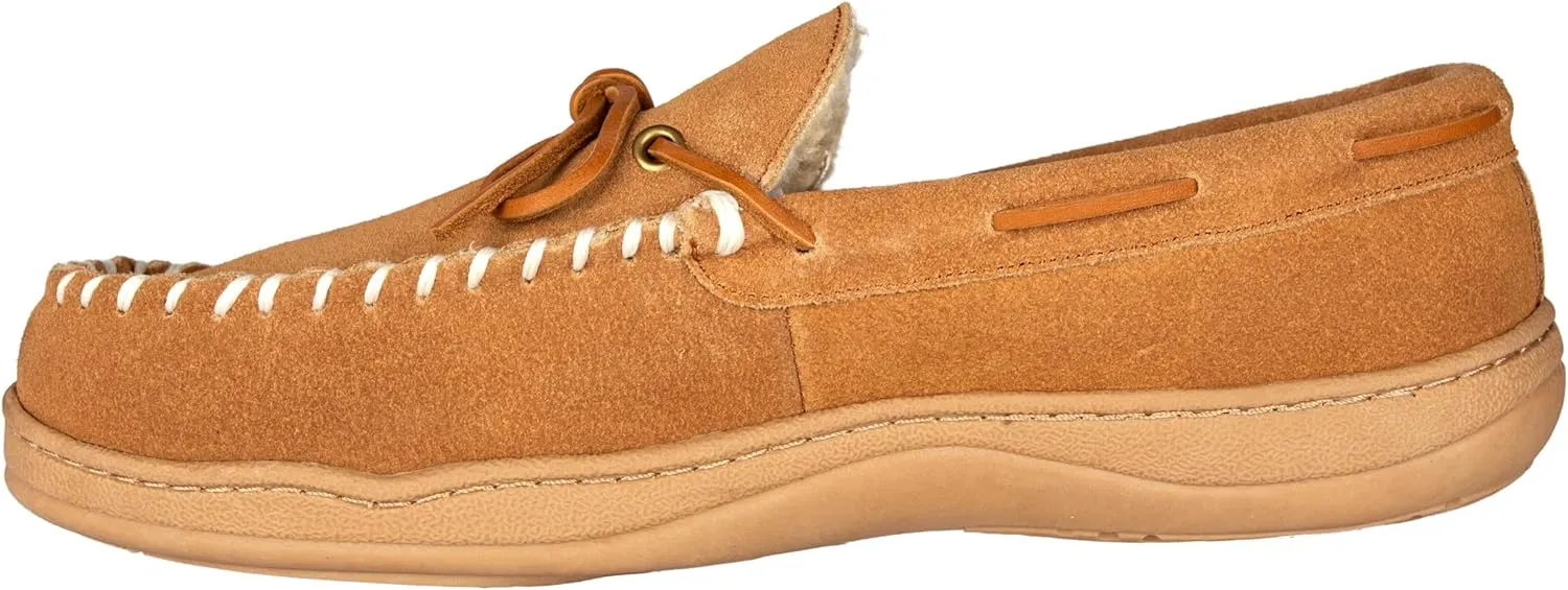 Clarks Men's, Moccasin Sherpa-Lined Slipper CINNAMON 10 M