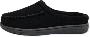 Clarks Men's Slipper Clog Open Back, Suede Faux Fur Lined Slippers - Comfy & Durable with Cushioned Footbed & Rubber Indoor/Outdoor Soles