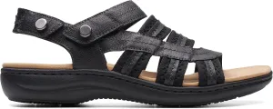 Clarks Women's Laurieann Erin Flat Sandal, Black Combi, 11