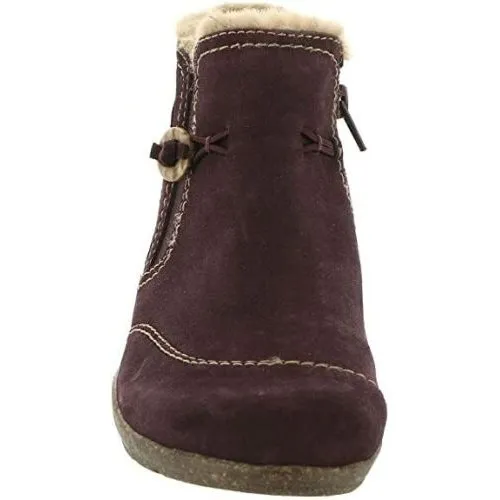 Clarks Women's Roseville Aster Burgundy Suede