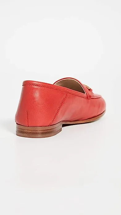 Classic International tracking Loafers Chain Vamp Sam Exceptional value Slip-On Detail Leather Edelman Wide Red Loraine