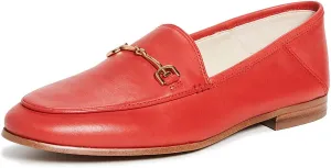 Classic International tracking Loafers Chain Vamp Sam Exceptional value Slip-On Detail Leather Edelman Wide Red Loraine