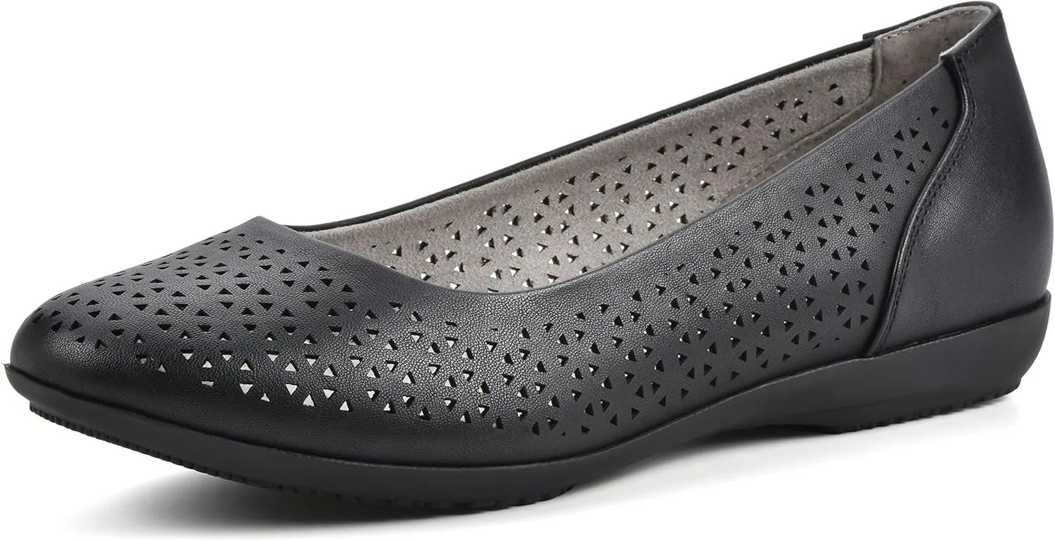 CLIFFS BY WHITE MOUNTAIN Women's Cindy Cushioned Ballet Flat