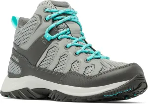 Columbia Womens Granite Trail Mid Waterproof, Titanium Grey Steel/Bright Aqua, 8.5
