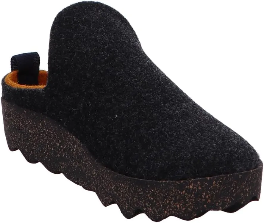 Come L Women's Chunky Rubber Cork Sole Slip On Slippers
