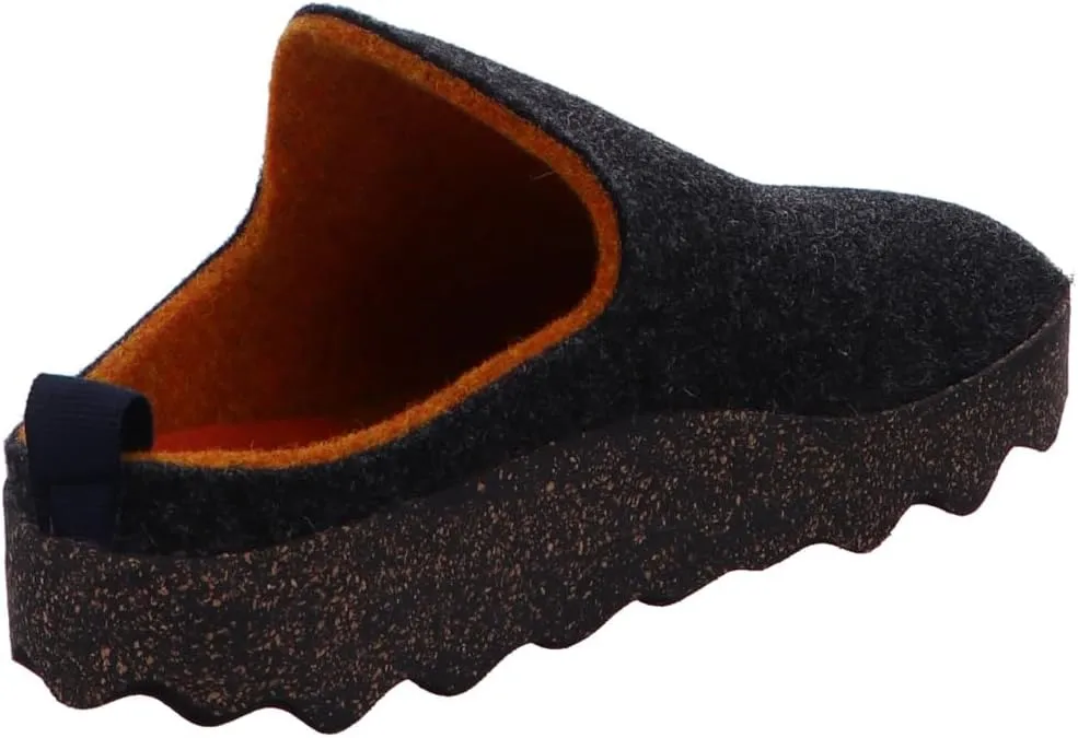 Come L Women's Chunky Rubber Cork Sole Slip On Slippers