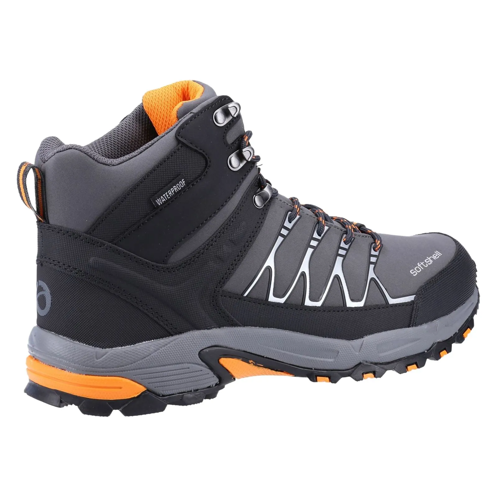 Cotswold Abbeydale Mid Softshell & PU Men's Grey/Orange Hiking Boots