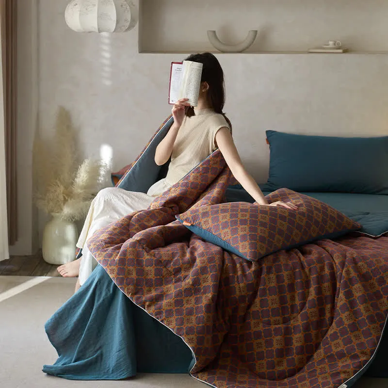 Cotton Gauze Comfy Jacquard Vintage Bedding