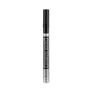 Creative Art and Crafts Marker, Medium Brush Tip, Silver-(PIL41800)