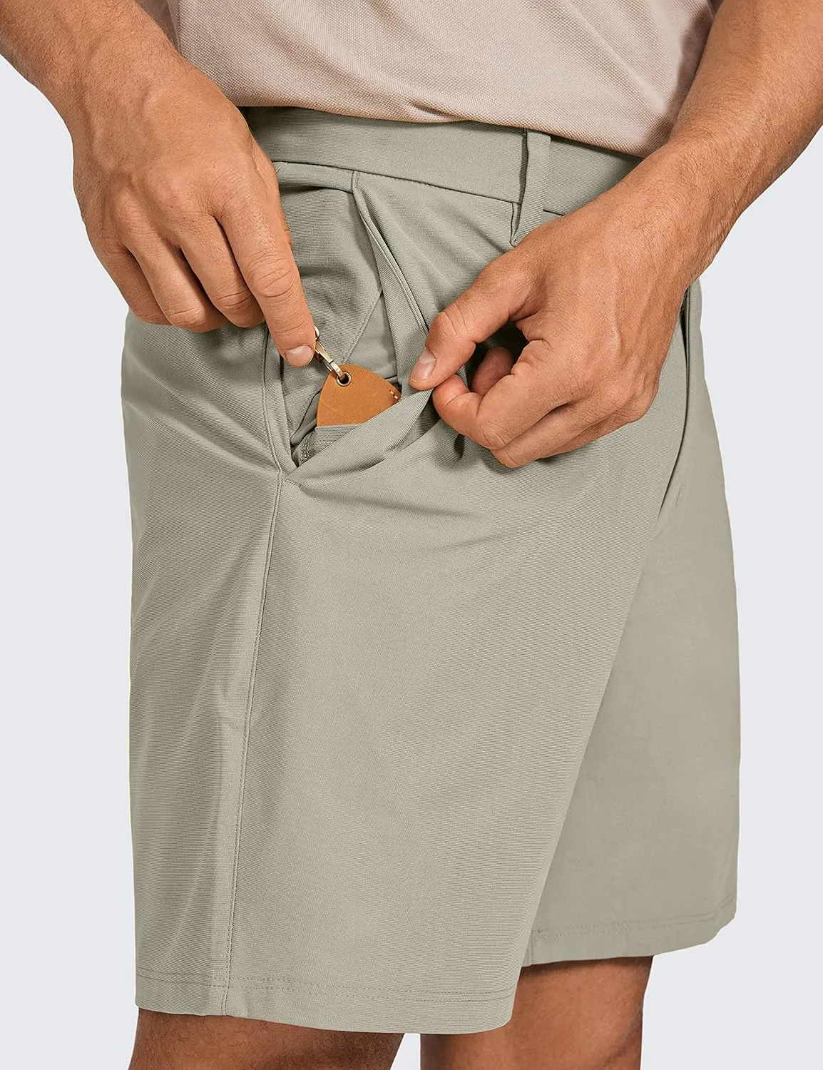 CRZ YOGA Men's All Day Comfy Golf Shorts - 7"/9" Stretch Lightweight Flat Front for Casual Work with Pockets