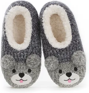 Cute Animal House Slippers, Warm Fuzzy Slipper Socks with Grippers Non Slip, Cozy Funny Gifts