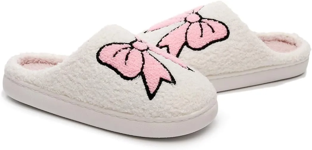 Cute Slippers For Women Men Fuzzy Cushioned Comfort Slip-On House Shoes Memory Foam Slippers