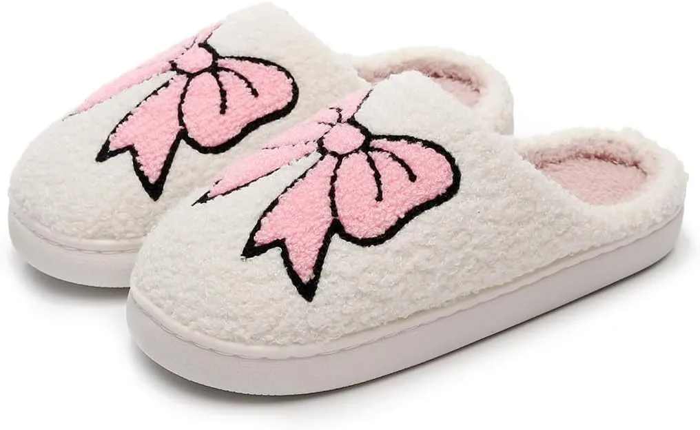 Cute Slippers For Women Men Fuzzy Cushioned Comfort Slip-On House Shoes Memory Foam Slippers