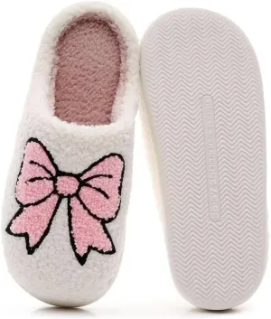 Cute Slippers For Women Men Fuzzy Cushioned Comfort Slip-On House Shoes Memory Foam Slippers