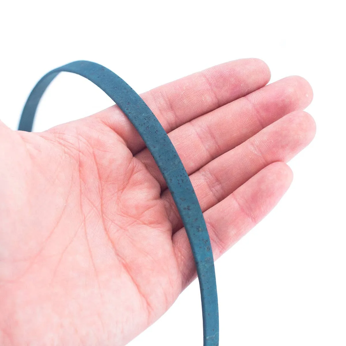 Dark BLUE PETROL 10mm flat cork cord COR-371 (10meters)