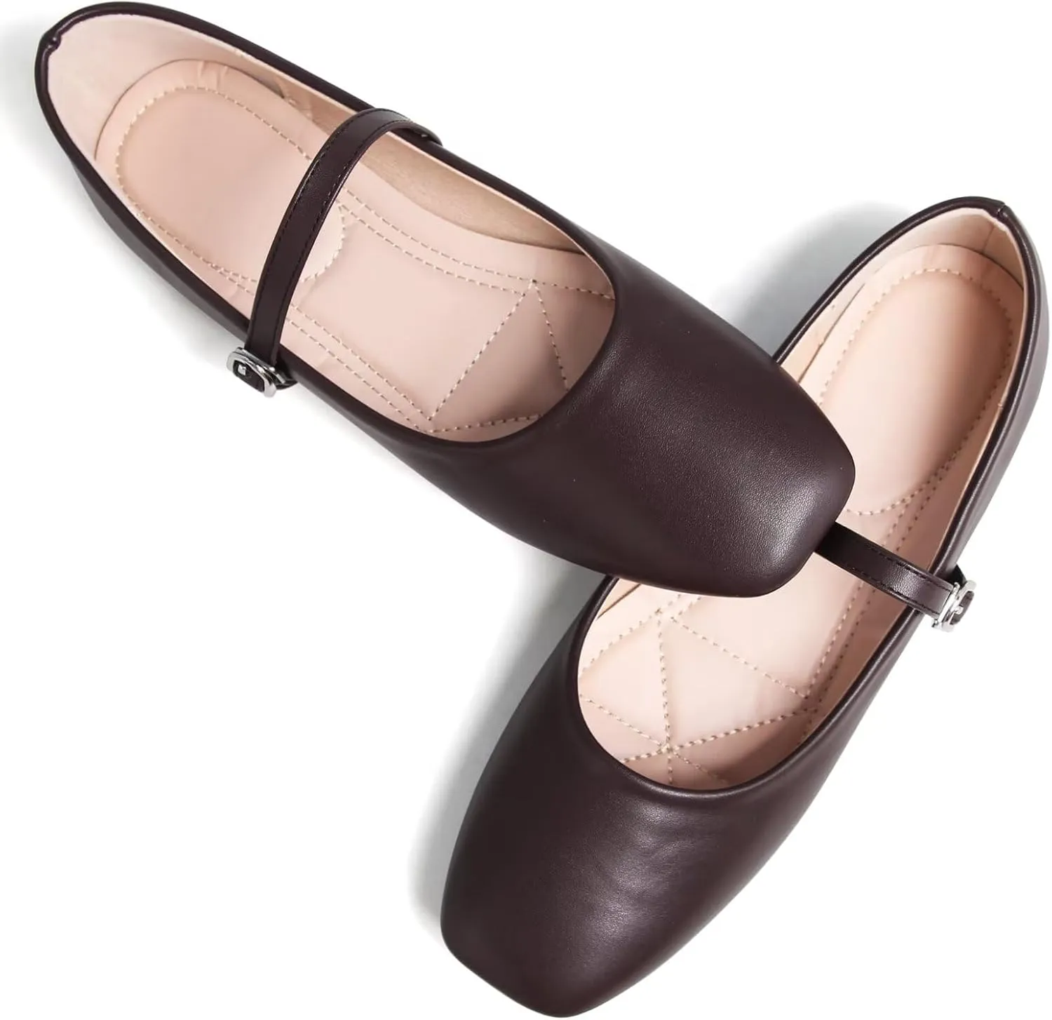 Dear Time Women's Flat Mary Jane Shoes Ankle Strap Round Toe Chinese Style Ballet Flats Casual Walking Shoes