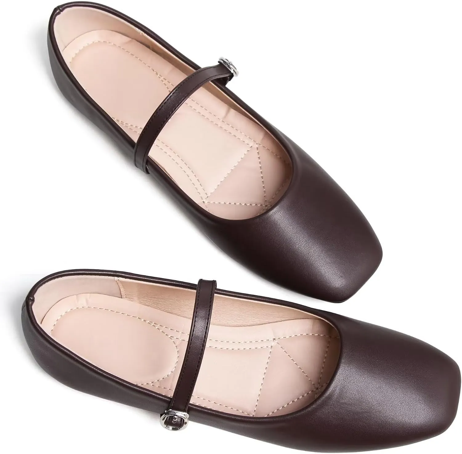 Dear Time Women's Flat Mary Jane Shoes Ankle Strap Round Toe Chinese Style Ballet Flats Casual Walking Shoes