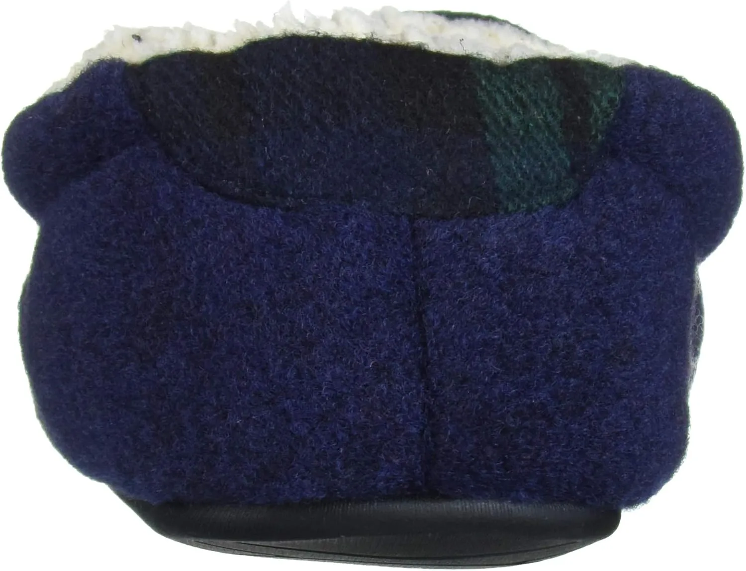 Dearfoams Kids' Hunter Felted Plaid Moccasin Slipper