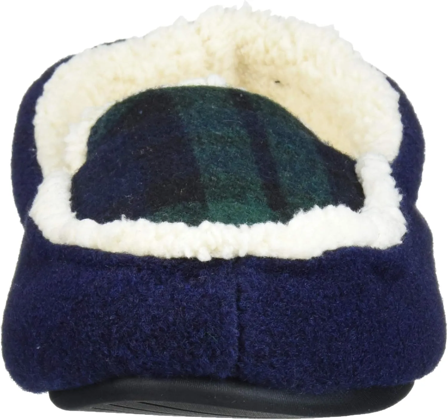 Dearfoams Kids' Hunter Felted Plaid Moccasin Slipper