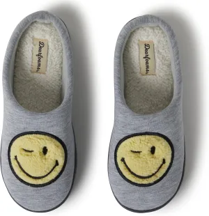 Dearfoams Unisex Adult Smile Icon Retro Preppy Slipper