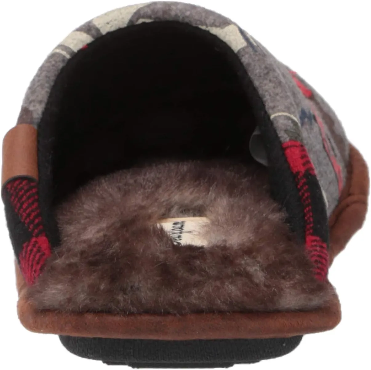 Dearfoams Women's Alpine Print Family Mood Bear Scuff Slipper