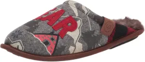 Dearfoams Women's Alpine Print Family Mood Bear Scuff Slipper