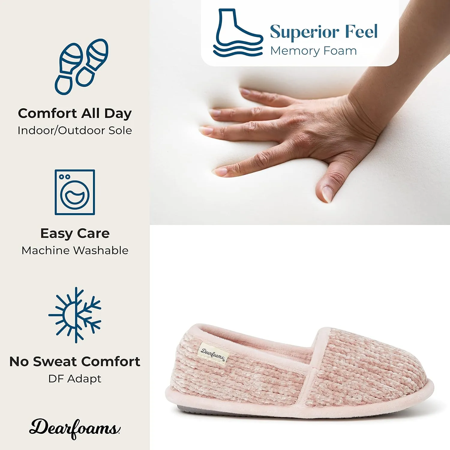 Dearfoams Women's Chenille A-Line Slipper