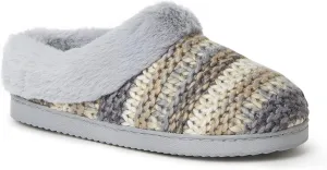 Dearfoams Women's Cora Striped Knit Clog Slipper