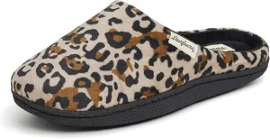 Dearfoams Women's Memory Foam Washable Leslie Clog House Slipper with Wide Widths