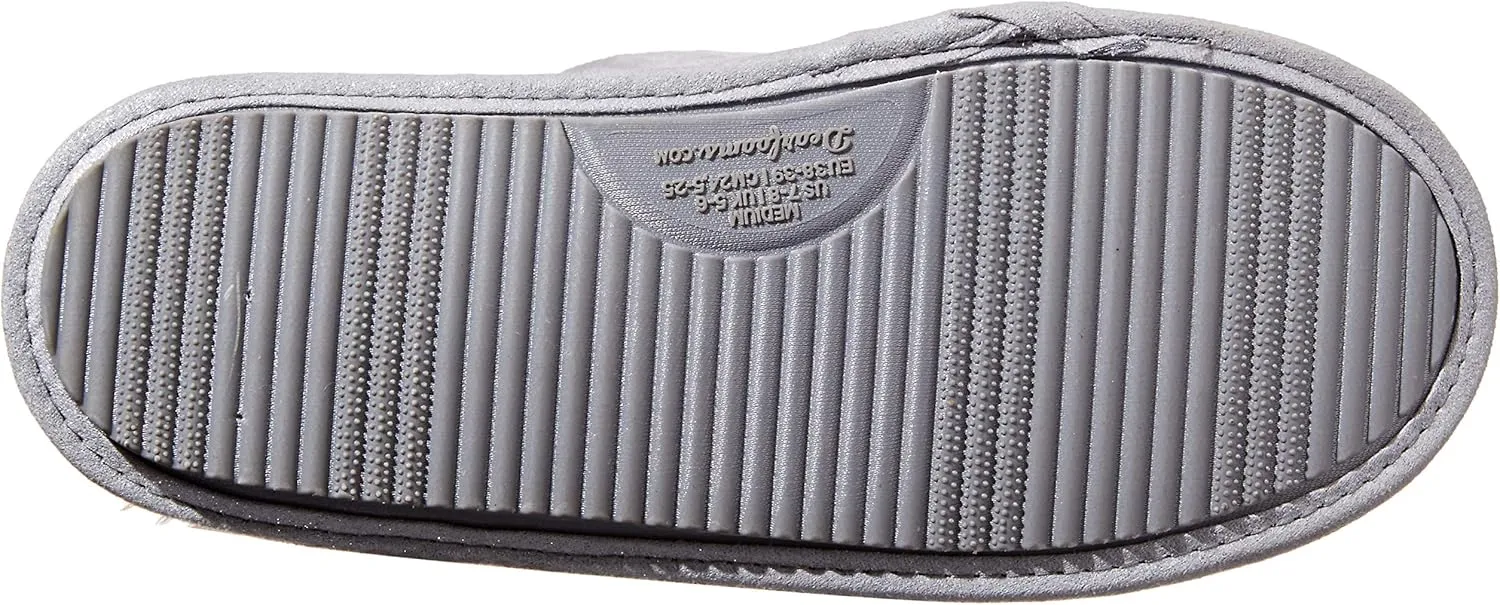 Dearfoams Women's Novelty Pile Scuff with Eye Mask Slipper