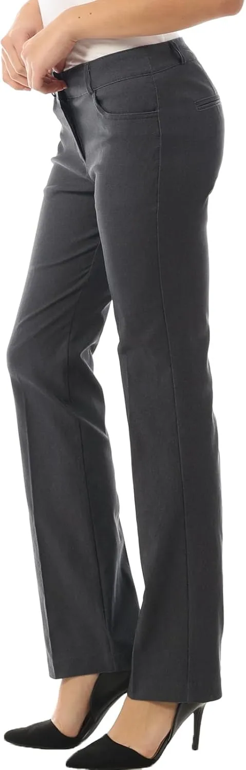 Design by Olivia Women's High Waist Comfy Stretchy Bootcut Trouser Pants