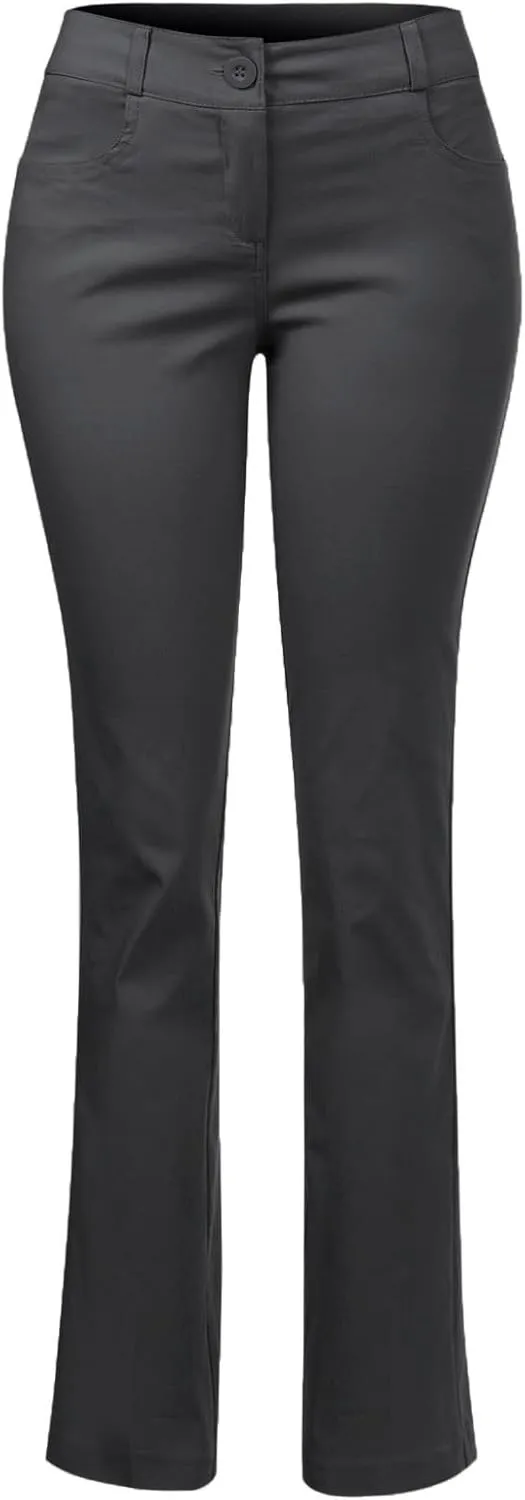 Design by Olivia Women's High Waist Comfy Stretchy Bootcut Trouser Pants