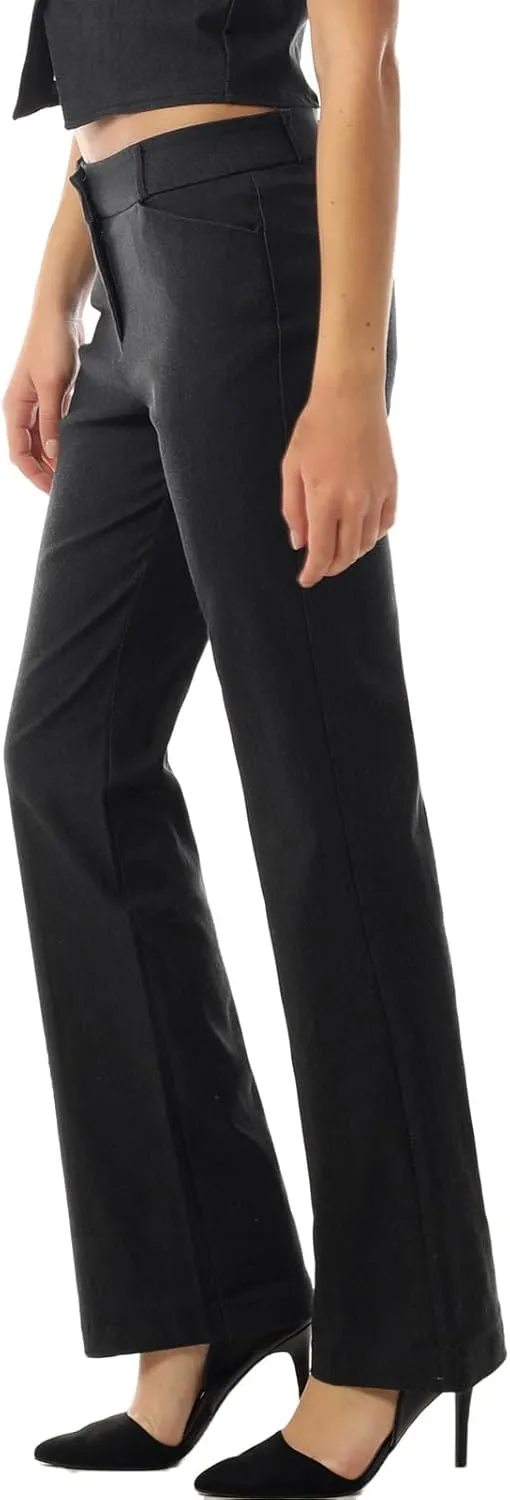 Design by Olivia Women's High Waist Comfy Stretchy Bootcut Trouser Pants