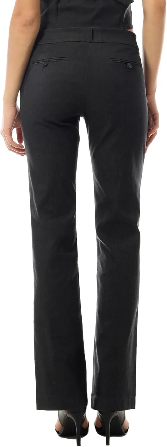 Design by Olivia Women's High Waist Comfy Stretchy Bootcut Trouser Pants