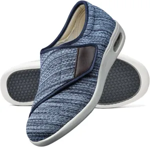 Diabetic Shoes for Men Extra Wide Width Mesh Breathable Knit Walking Shoes for Diabetics Pain Relief with 3 Pairs Insoles Replacement for Elderly Swollen Feet