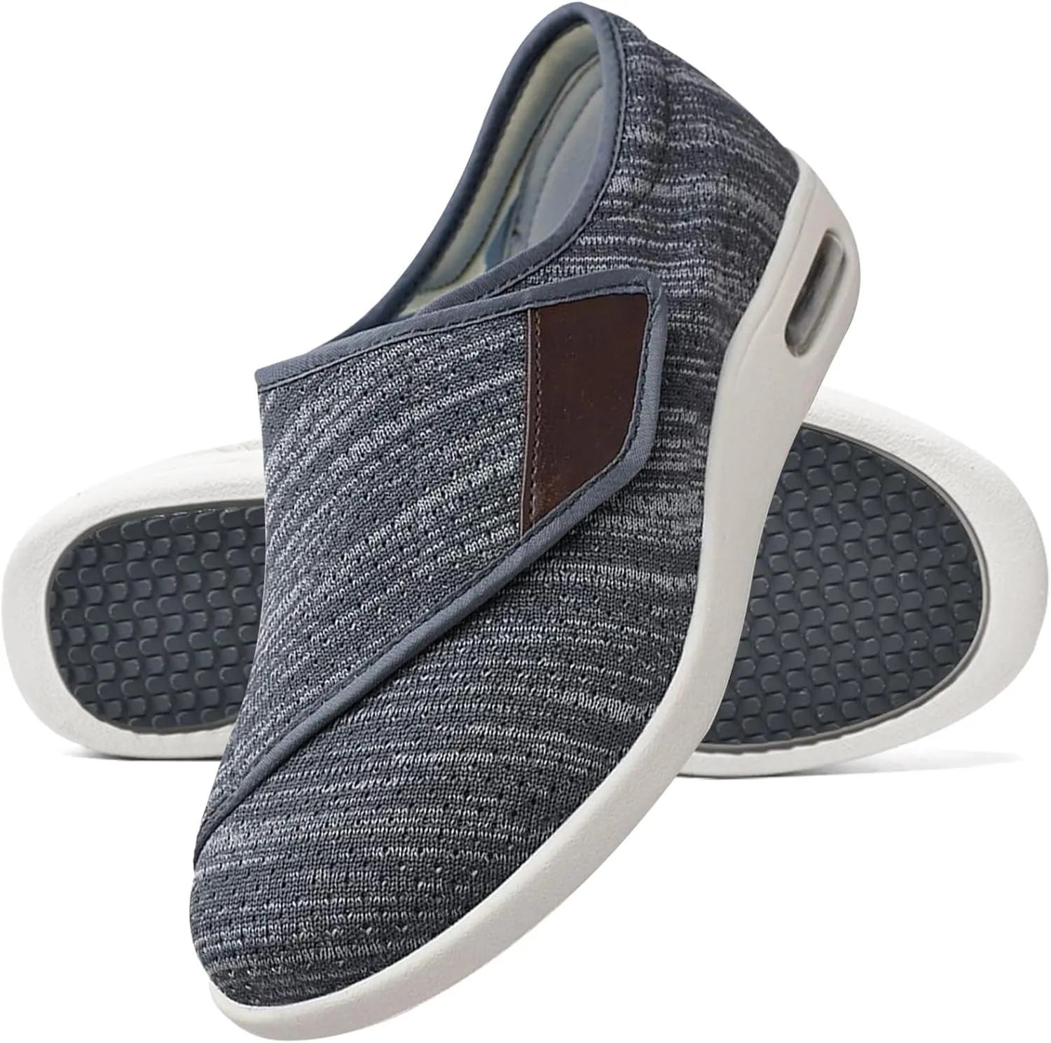 Diabetic Shoes for Men Extra Wide Width Mesh Breathable Knit Walking Shoes for Diabetics Pain Relief with 3 Pairs Insoles Replacement for Elderly Swollen Feet