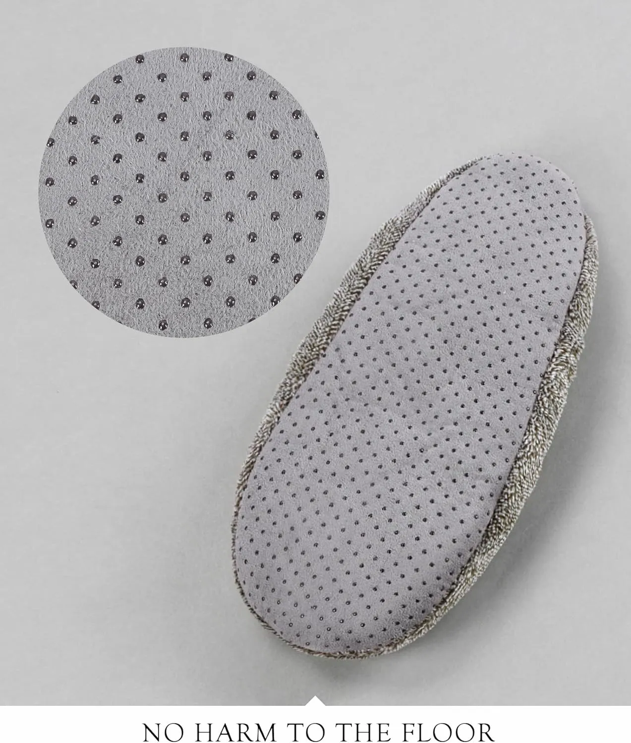 DICUIRD Mens Soft Soles Slipper Socks With Grippers, Cozy&Warm Sherpa Lining Slippers With Non Skid Bottoms, Fuzzy House Slippers