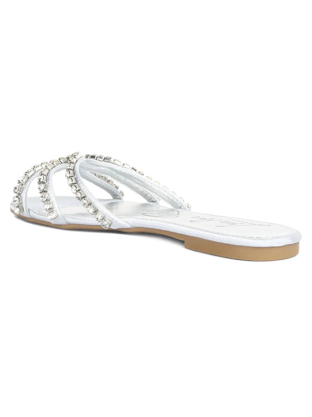 Dimante Strap Flat Sandals
