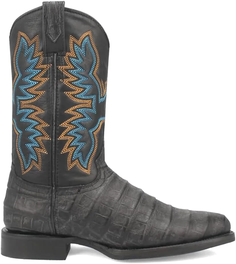 Dingo Men's Trail Boss Alligator Embroidered Round Toe Pull on Western Boot