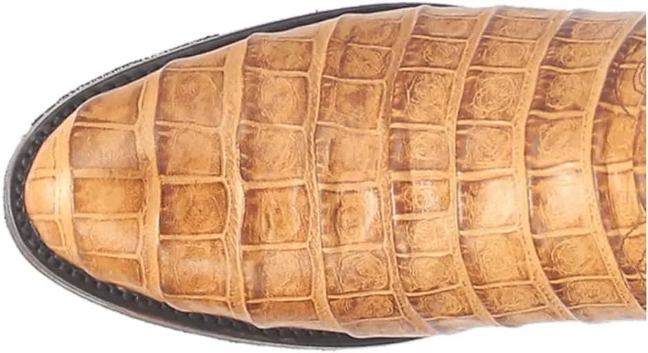 Dingo Men's Trail Boss Alligator Embroidered Round Toe Pull on Western Boot