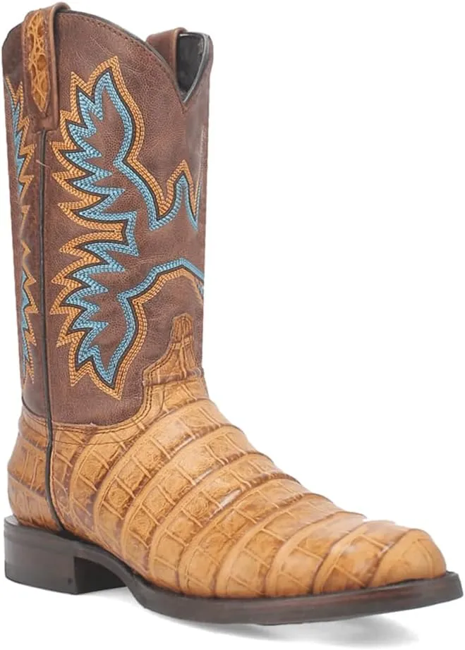 Dingo Men's Trail Boss Alligator Embroidered Round Toe Pull on Western Boot