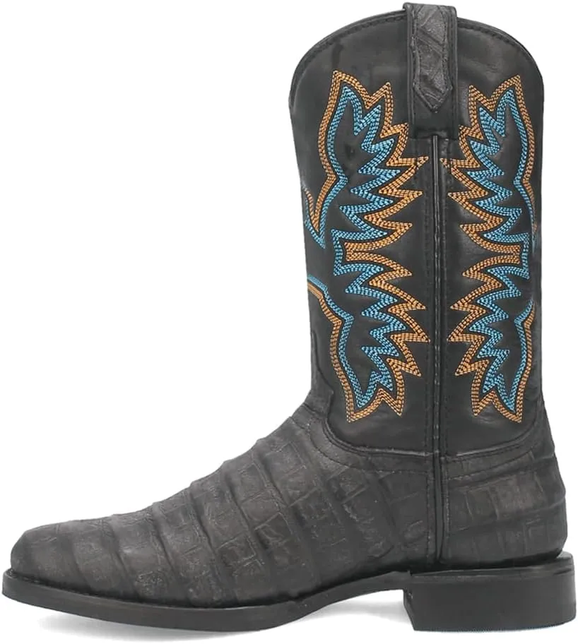 Dingo Men's Trail Boss Alligator Embroidered Round Toe Pull on Western Boot