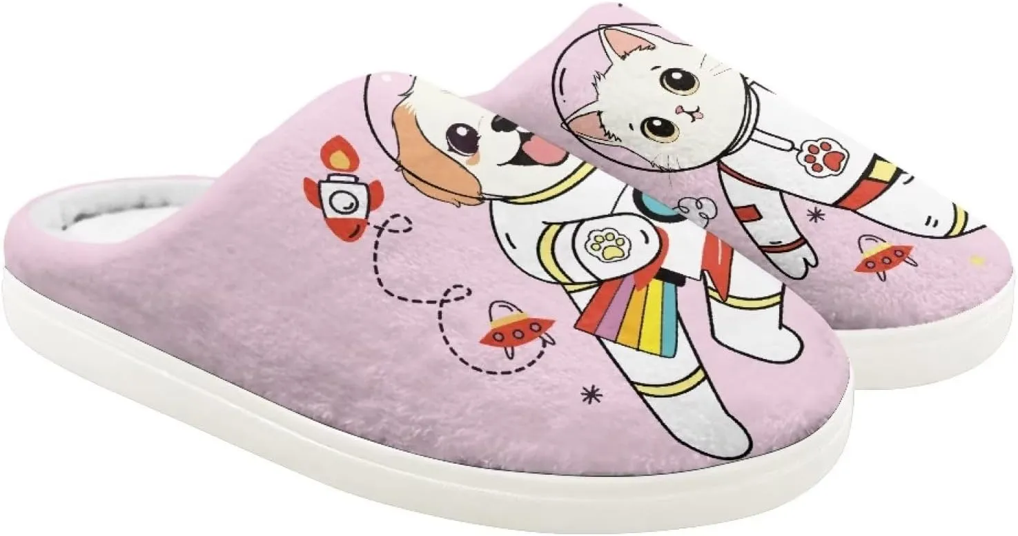 DISNIMO Boys Girls Cozy-House Slippers Warm Plush Winter Cotton Slipper Kids Indoor Non-Slip Shoes 9-14.5